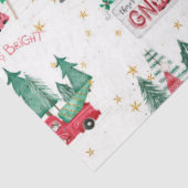 Kerstgnomen Merry Bright Red Truck-loskoppeling Tissuepapier (Detail)