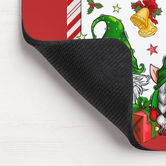 Kerstgnomen met kerstman muismat (Hoek)