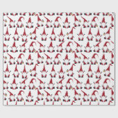 Kerstgnomen met Lantern Waterverf Holiday Cadeaupapier (Vlak)