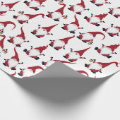 Kerstgnomen met Lantern Waterverf Holiday Cadeaupapier (Hoek)