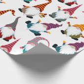 Kerstgnomen met Lantern Waterverf Holiday Cadeaupapier (Hoek)