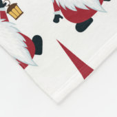 Kerstgnomen met Lantern Waterverf Holiday Fleece Deken (Hoek)