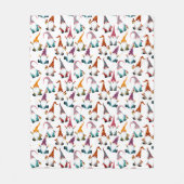 Kerstgnomen met Lantern Waterverf Holiday Fleece Deken (Voorkant)