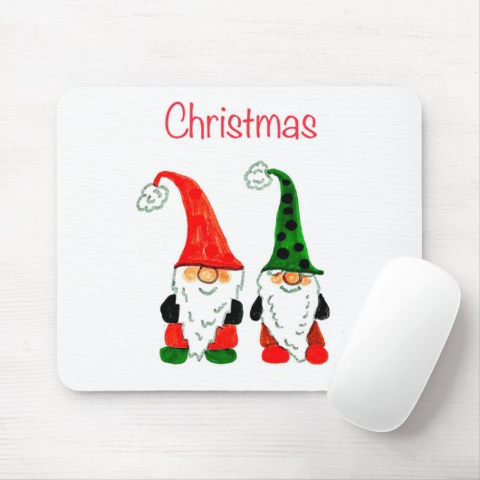 kerstgnomen muismat (Met muis)