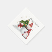 Kerstgnomen Napkins Servet (Hoek)