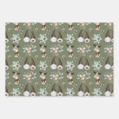 Kerstgnomen Noordse papierbladen voor het verpakke Inpakpapier Vel (Voorkant 2)