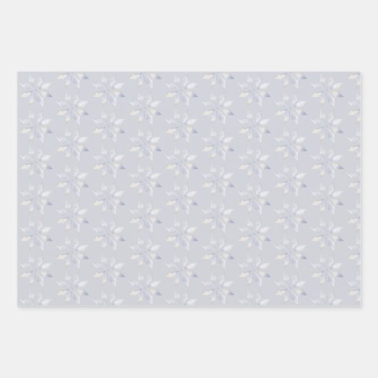 Kerstgnomen Nordic Blue Snowflakes Stars Inpakpapier Vel (Voorkant 3)
