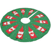 Kerstgnomen op groen geborsteld polyesterboom S Kerstboom Rok (Gekanteld)