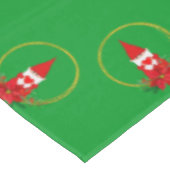 Kerstgnomen op groene tafelkleed (Gekanteld)