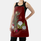 Kerstgnomen op Pine Tree-feestdag Schort (Insitu)