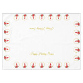 Kerstgnomen op witte tablet tafelkleed (Voorkant (Horizontaal))