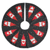 Kerstgnomen op zwart kerstboom rok (Voorkant)