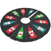 Kerstgnomen op zwart kerstboom rok (Gekanteld)