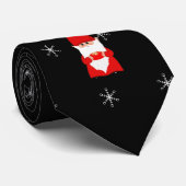 Kerstgnomen op zwart stropdas (Opgerold)