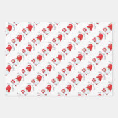 kerstgnomen papierbladen overvullen inpakpapier vel (Voorkant 2)