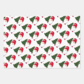 kerstgnomen papierbladen overvullen inpakpapier vel (Voorkant)