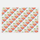 kerstgnomen papierbladen overvullen inpakpapier vel (Voorkant)