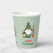 Kerstgnomen Papieren Bekers (Achterkant)