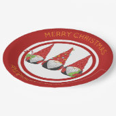 Kerstgnomen Papieren Bordje (Gekanteld)