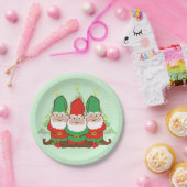 Kerstgnomen Papieren Bordje (Feest)