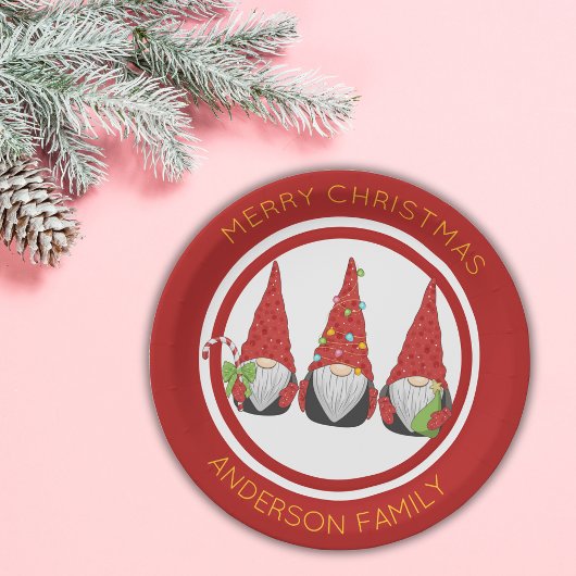 Kerstgnomen Papieren Bordje