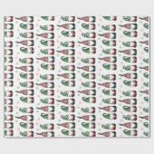 Kerstgnomen Pattern Cadeaupapier (Vlak)