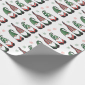 Kerstgnomen Pattern Cadeaupapier (Hoek)