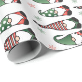 Kerstgnomen Pattern Cadeaupapier (Rol Hoek)