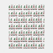Kerstgnomen Pattern Fleece Deken (Voorkant)