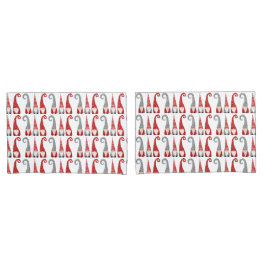 Kerstgnomen Pattern Red White Polka dot terug Kussensloop