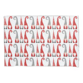 Kerstgnomen Pattern Red White Polka dot terug Kussensloop (Voorkant-Links)