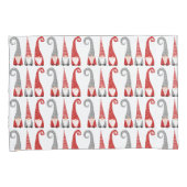 Kerstgnomen Pattern Red White Polka dot terug Kussensloop (Voorkant-Rechts)