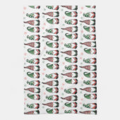 Kerstgnomen Pattern Theedoek (Verticaal)