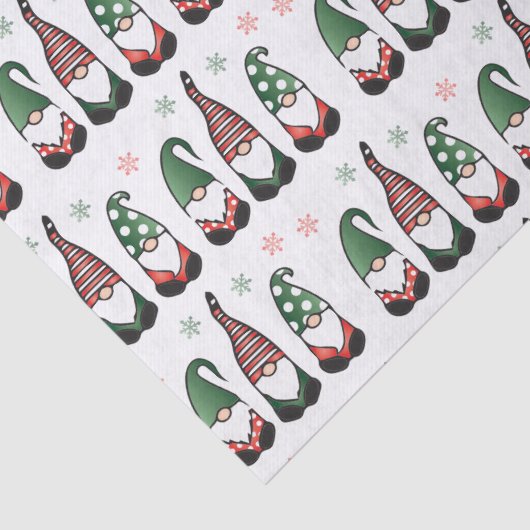 Kerstgnomen Pattern Tissuepapier (Detail)