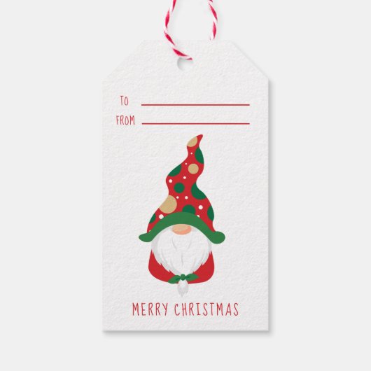 Kerstgnomen, persoonlijk cadeaulabel (Achterkant)