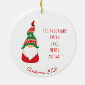 Kerstgnomen, persoonlijk keramisch ornament (Achterkant)