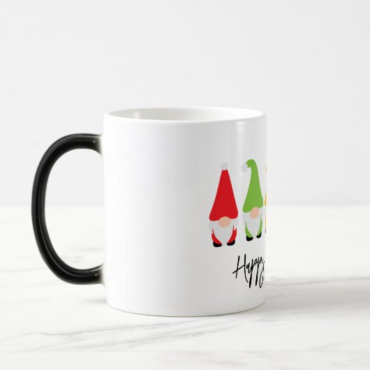 Kerstgnomen Prettige feestdagen kleurrijke vun Magische Mok (Links)