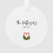 Kerstgnomen Prettige feestdagen Name Year Fun Ornament (achterkant)