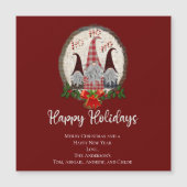 Kerstgnomen Red Prettige feestdagen Rustic, Pset (Voorkant)