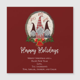 Kerstgnomen Red Prettige feestdagen Rustic, Pset