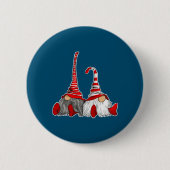 Kerstgnomen Ronde Button 5,7 Cm (Voorkant)