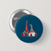 Kerstgnomen Ronde Button 5,7 Cm (Voorkant /achterkant)