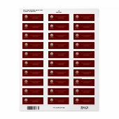 Kerstgnomen Rood, Rustiek, Plaid, Trendy Etiket (Full Sheet)