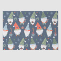 Kerstgnomen Santa Claus Blue Green Whimsical