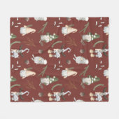Kerstgnomen Scandinavian Fleece Blanket (Voorkant (Horizontaal))