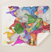 Kerstgnomen Sherpa Blanket Gift Sherpa Deken (Voorkant (horizontaal))