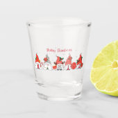 kerstgnomen Shot Glass Glas (Voorkant)