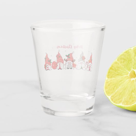 kerstgnomen Shot Glass Shot Glas (Achterkant)