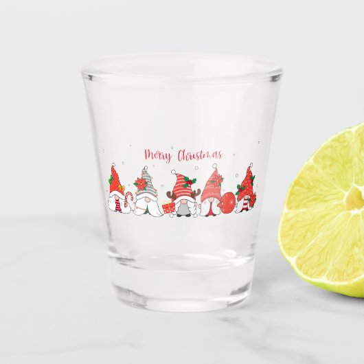 kerstgnomen Shot Glass Shot Glas (Voorkant)