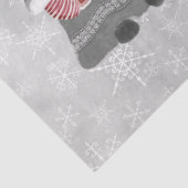 Kerstgnomen Snowflakes Gray Red Decoupage Art Tissuepapier (Detail)